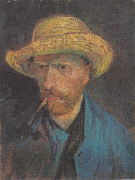 Zelfportret Met Strohoed En Pijp Self Portrait With Straw Hat And Pipe