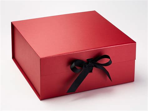 Red Extra Large Luxury T Boxes With Magnetic Closure Foldabox Uk