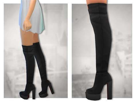 The Sims Resource Payne Boots 2 Knee High