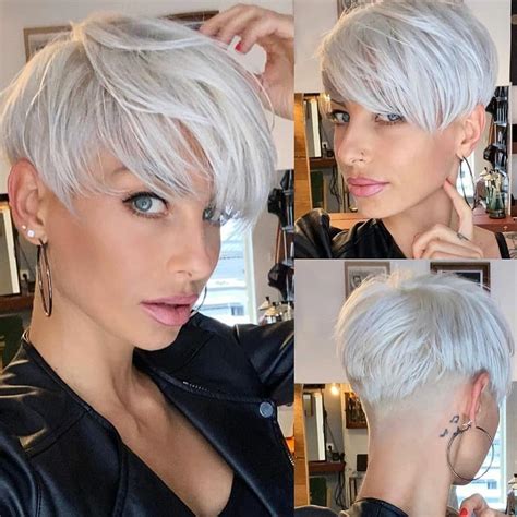 Apart from drawing attention to the jawline, this pixie will add visual volume. Female Pixie Hairstyle and Haircut in 2021 - Pixie Cut ...