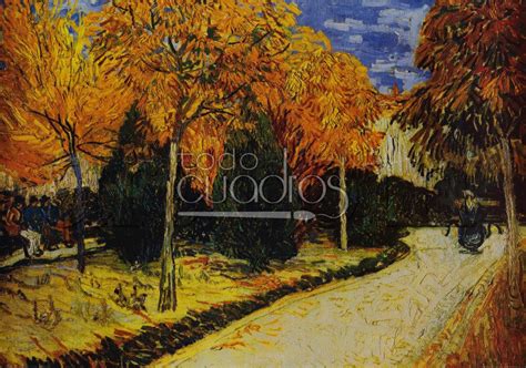 Autumn Garden De Van Gogh Cuadro Del Otoño Lámina