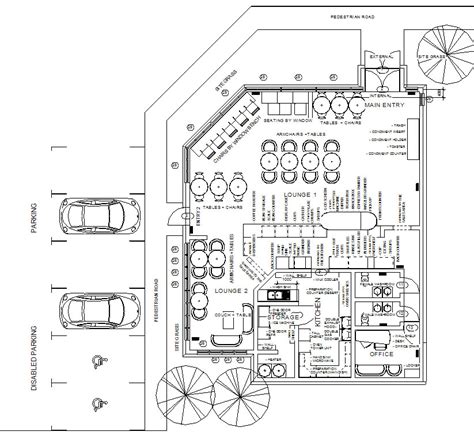 Architecture Interior Designs A Coffee Shop Floor Plan Design
