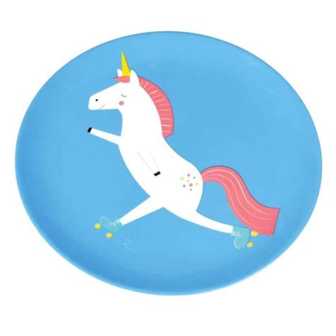 Magical Unicorn Melamine Plate By Rex London Jeremys Home Store
