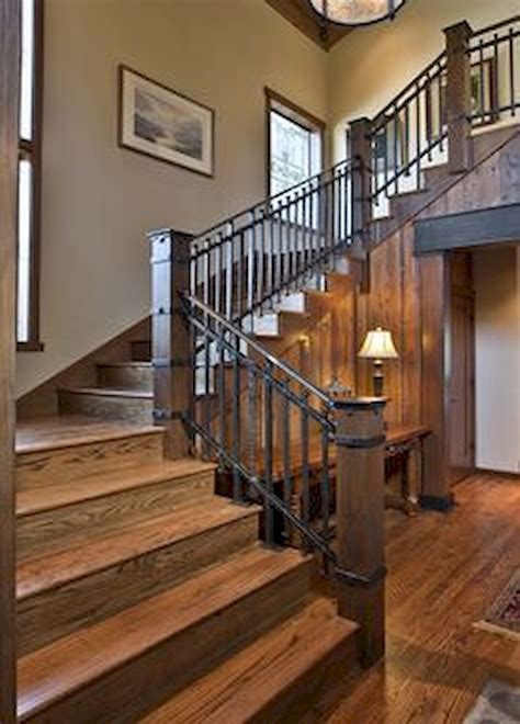 20 Rustic Handrails For Stairs