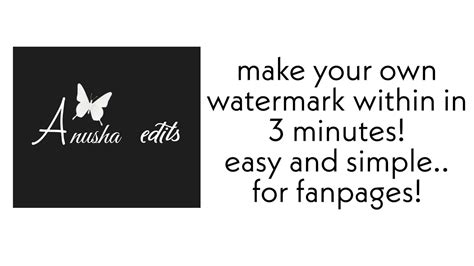 How To Create Your Own Watermark For Fanpages Youtube