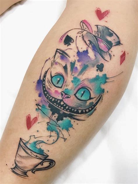 220 Cheshire Cat Tattoo Designs 2020 Simple Small Meaningful Ideas