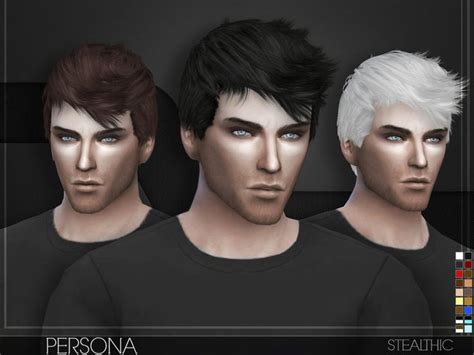 Sims 4 Hairs The Sims Resource Persona Hair Sims 4 Hair Male Sims