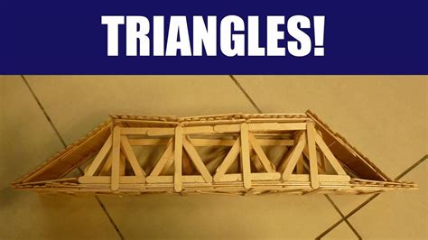 Popsicle Sticks Building A Strong Truss Bridge With Triangles Video