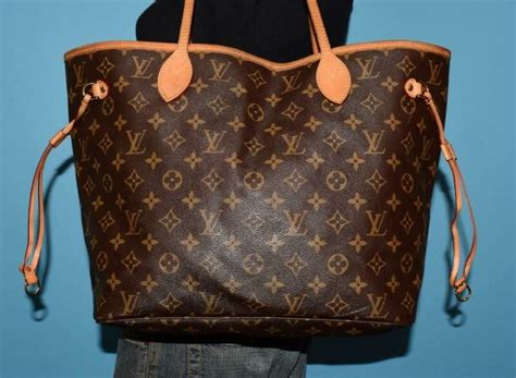 Authentic louis vuitton vintage deauville monogram canvas tote. Vtg LOUIS VUITTON Monogram NEVERFULL Brown Large Tote ...