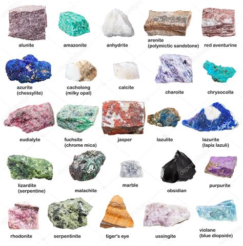Edelstenen kunnen soms miljoenen of miljarden jaren oud zijn. ruwe decoratieve edelstenen en mineralen met namen ...