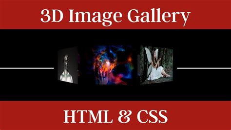 3d Rotating Image Gallery Html And Css Project 4 Youtube