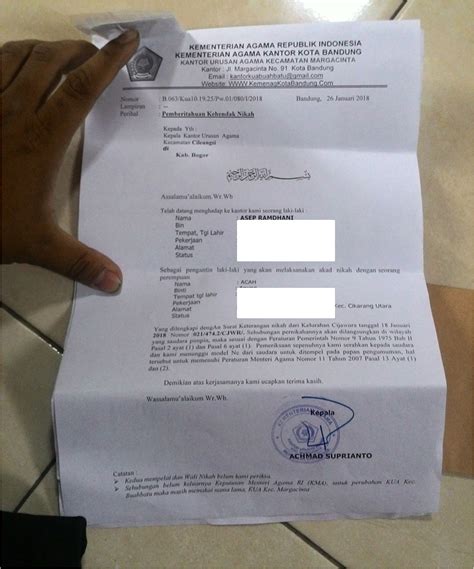 Namun rekomendasi tidak akan didapatkan begitu saja, melainkan anda mungkin harus mengajukannya terlebih dahulu kepada pihak yang bersangkutan. Pengalaman | Cara membuat SUrat Numpang Nikah (NA)