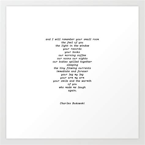 Charles Bukowski Typewriter Style Quote Art Print By Avalonandaiden