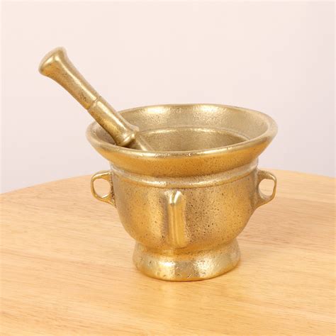 Mortar And Pestle Very Heavy Vintage Solid Brass Etsy Uk Mortar And