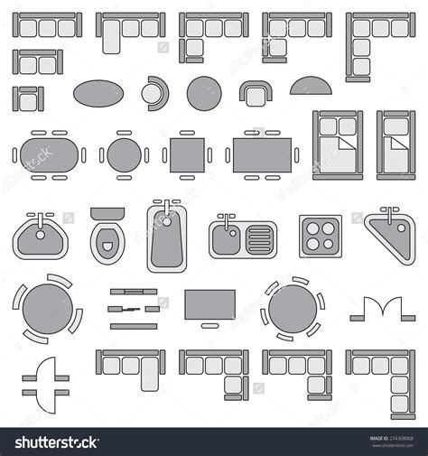 Furniture Icons For Floor Plans