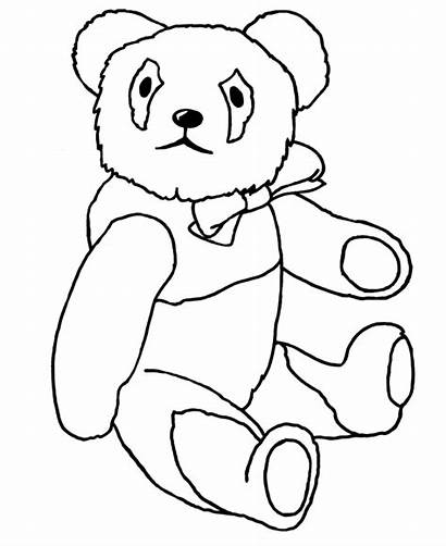 Teddy Bear Coloring Pages Toy Outline Animal