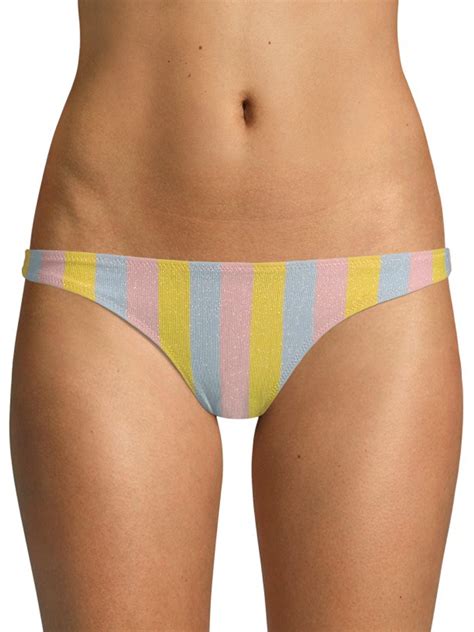 Lyst Solid Striped The Rachel Striped Bikini Bottom