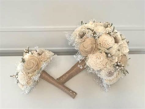 Rustic Wedding Bouquet Made With Sola Flowers Bridal Bouquet