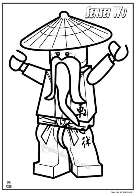Sensei Wu Kleurplaat