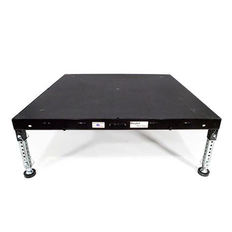 Biljax St8100 4x4 Portable Stage Black Poly Plywood Stagedrop