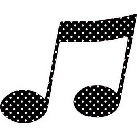 5in X 4in Black And White Polka Dot Double Eighth Note Sticker Etsy