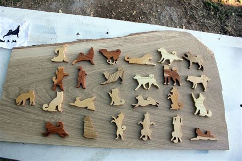 Wooden Dog Pile Game Shiba Inu Dog 24 Pieces In A Set T Etsy