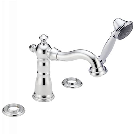 Walmartthree handle roman tub filler with hand shower. T4755-LHP : Delta T4755-LHP Victorian 4-Hole Roman Tub ...