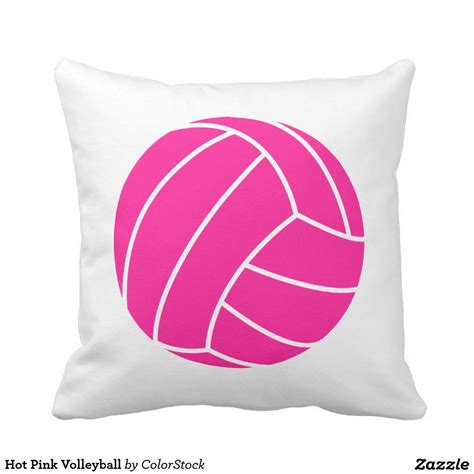 Hot Pink Volleyball Pink Throw Pillows Custom Throw Pillow Decorative