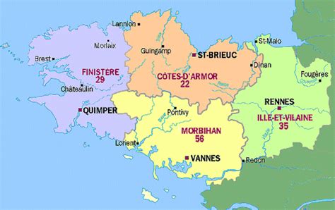 Bretagne Brest St Malo Cities Region Bretagne Brittany France