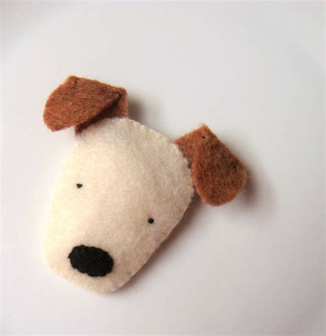 Felt Brooch Cute Dog Pin Badge Terrier Softie Handmade Mika Etsy