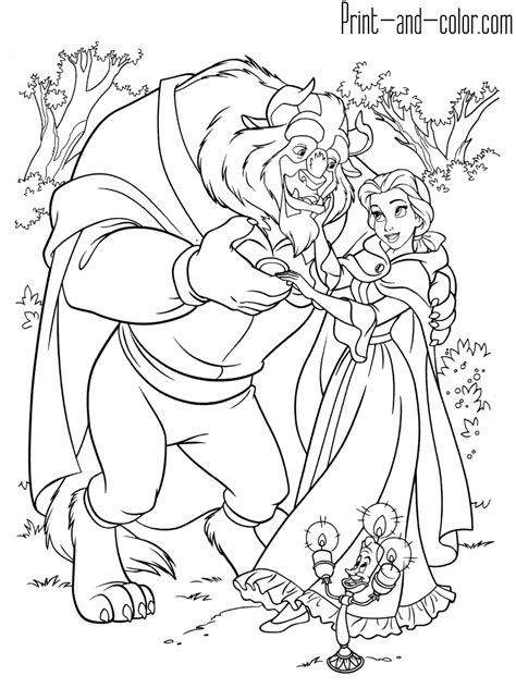 Discover a large number of free drawings to color in this same beauty and the beast coloring category free to print. Beauty and the Beast coloring pages | Print and Color.com