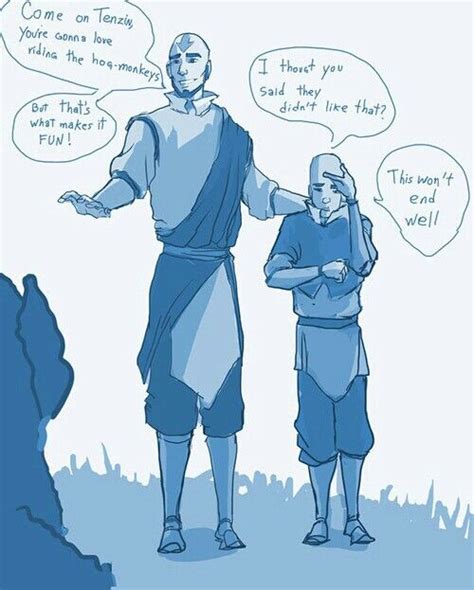 Airbender All Grown Up Avatar Aang And Tenzin Father And Son Avatar Airbender Aang
