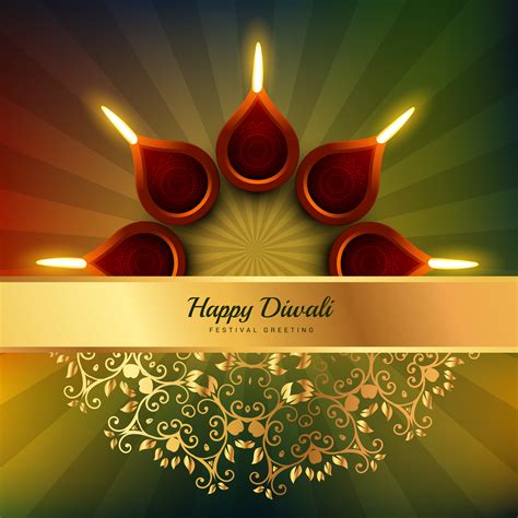 Diwali Festival Diya Vector Background Design Download Free Vector