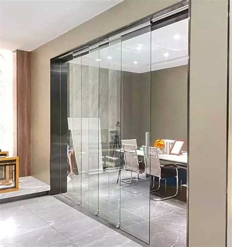 Buy Glass Interior Frameless Sliding Glass Door System With Tempered Glass