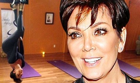 kris jenner limbers up for a spot of pole dancing daily mail online