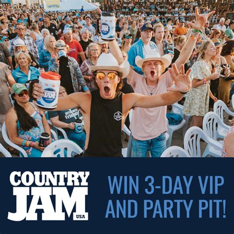I just entered to win a pair of Country Jam 3-day VIP + 3-day Party Pit
