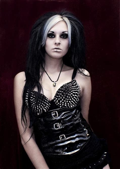 goth girl stare diesel punk gothic photography model photography emo scene dark beauty