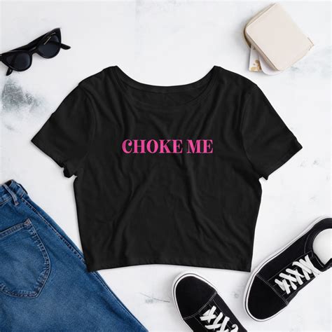 Choke Me Crop Top Ddlg Clothes Daddy Kink Ddlg Clothing Etsy