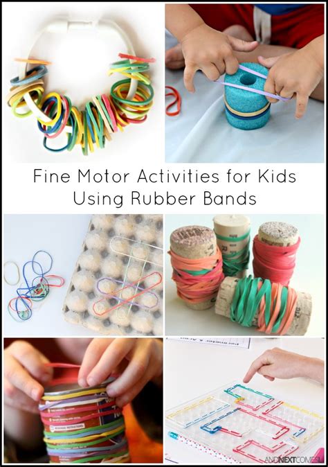 15 Simple Fine Motor Activities for Kids Using Rubber Bands | And Next