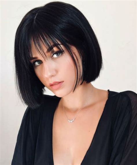 Dazzling Chin Length Bob Hairstyles With Bangs For Girls To Look