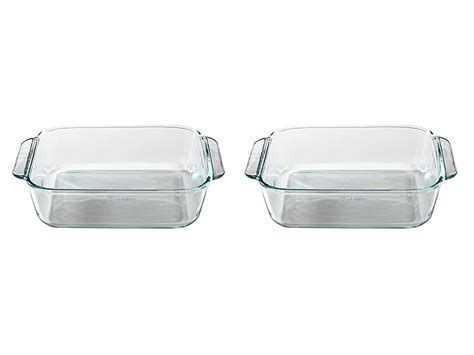 Pyrex Basics 8 Inch Square Baking Dish Clear Set Of 2 By Pyrex Amazon