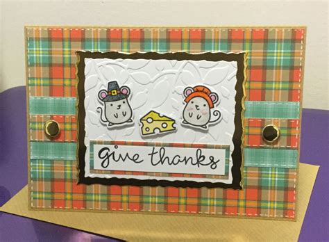 Maybe you would like to learn more about one of these? Thanksgiving Card, Lawn Fawn, Thankful Mice, Give Thanks ...