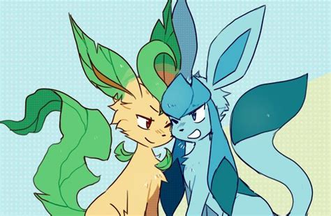 Extremely Cute Leafeon And Glaceon Cute Pokemon Pictures Pokemon