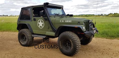 Pb Customs Raptor Painted Tj Jeep For A Customer Us Military Theme