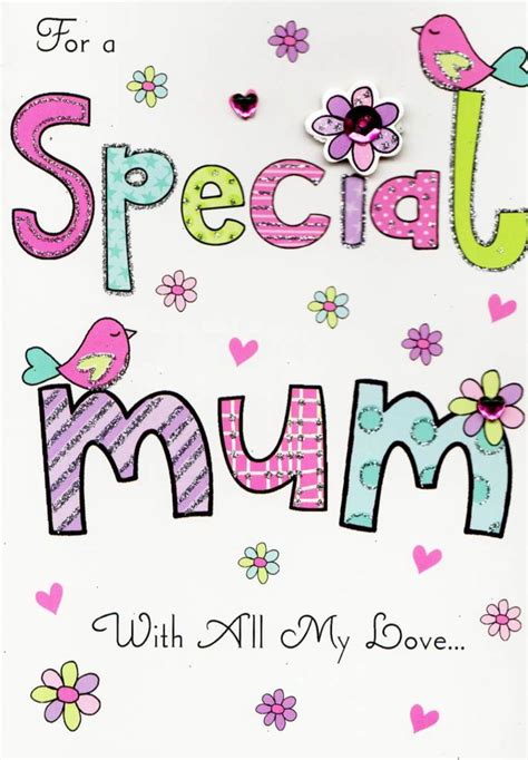To A Special Mum Hand Finished Mothers Day Card Cards Love Kates