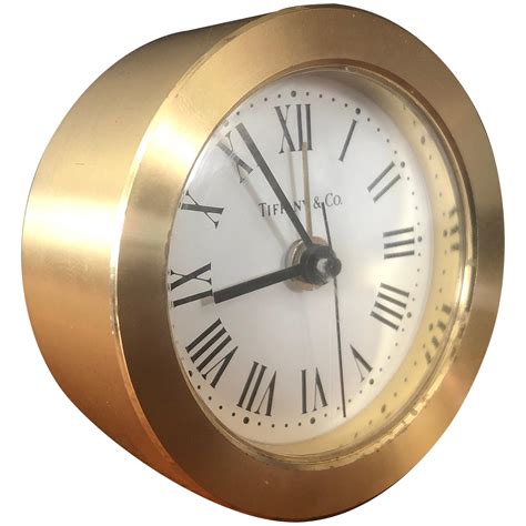 Brass Desk Alarm Clock By Tiffany And Co At 1stdibs