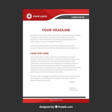 Modelo De Papel Timbrado Em Estilo Simples | Letterhead template