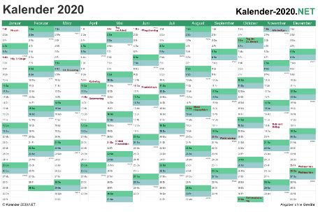 Mit einem konto bei kalender.com lassen sich eigene termine und geburtstage integrieren. Kalender 2020 Zum Ausdrucken