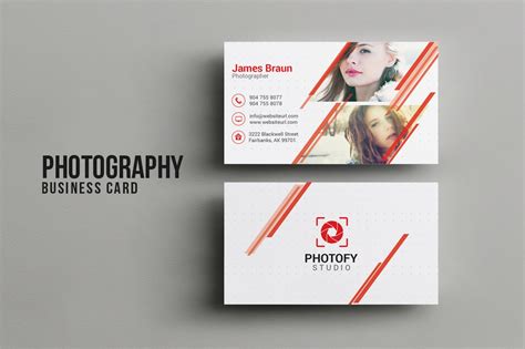  three photo collage photographer business card. Photography Business Card ~ Business Card Templates ...
