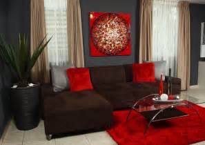 Brown is the color for security and stability and it is also a sophisticated color. Red decoration for living room. Love it. https://www ...